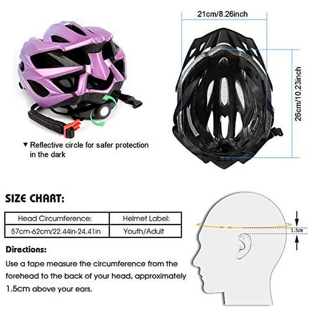 Lightweight Bicycle Helmet with Detachable Sun Visor and Insect Net W764