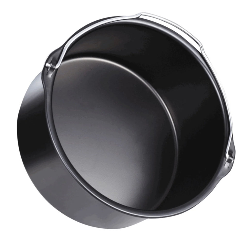 10Pcs Air Fryer Accessory Kit Baking Pan Rack Pizza Tray Metal Holder Cupcake Mould Set X22423