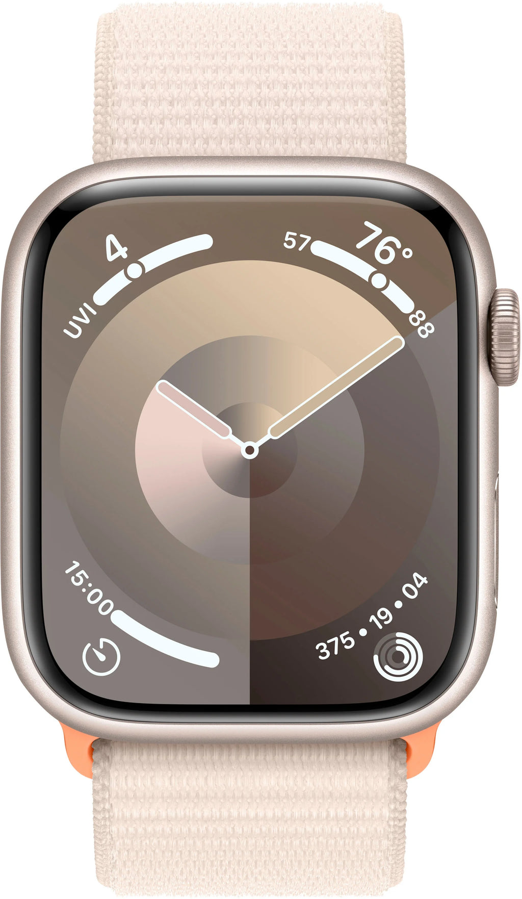 Refurbished Apple Watch Series 9 45mm Starlight Aluminum with Starlight Sport Loop A25426