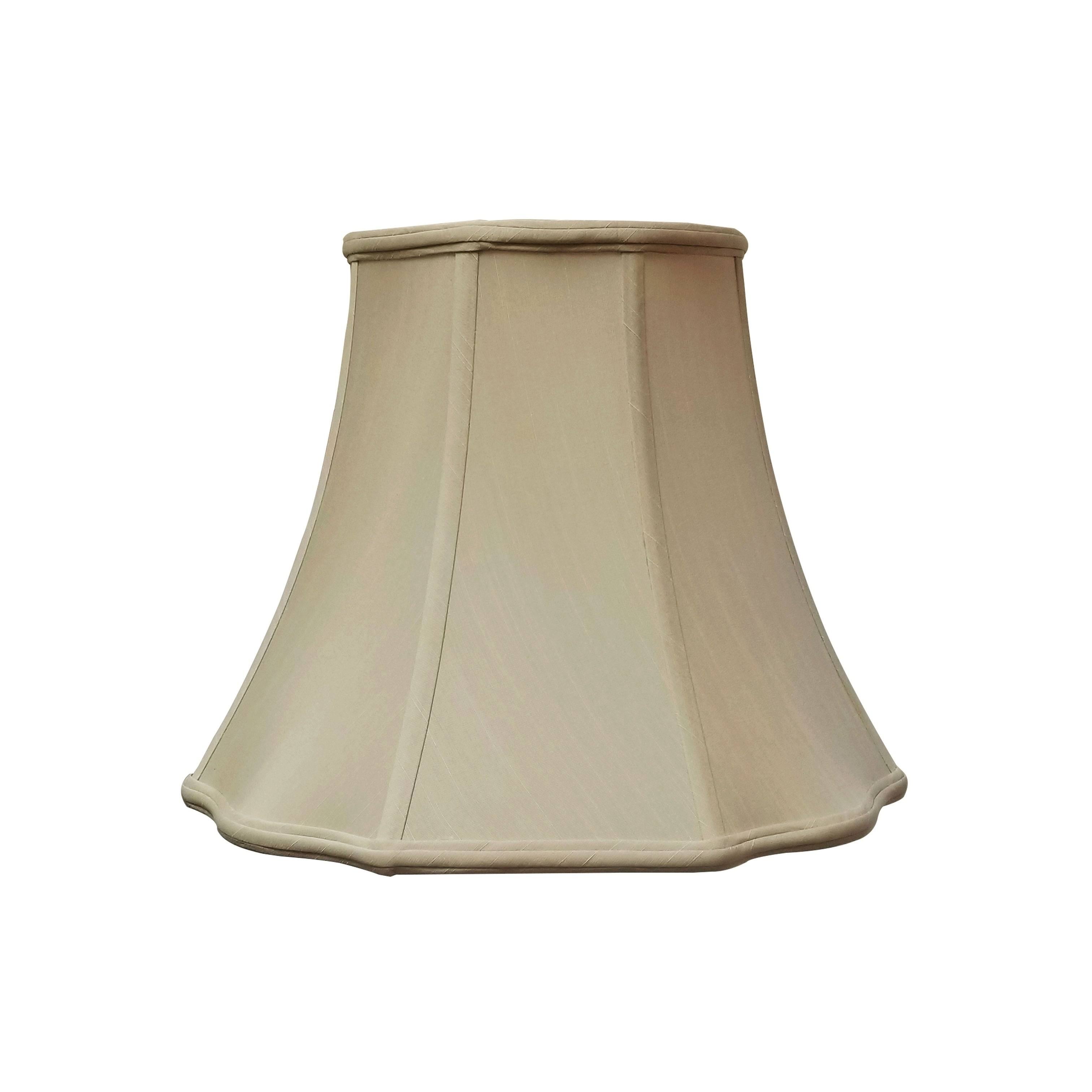 Beige Flare Bottom Outside Corner Scallop Lamp Shade, 10 x 18 x 13 C123