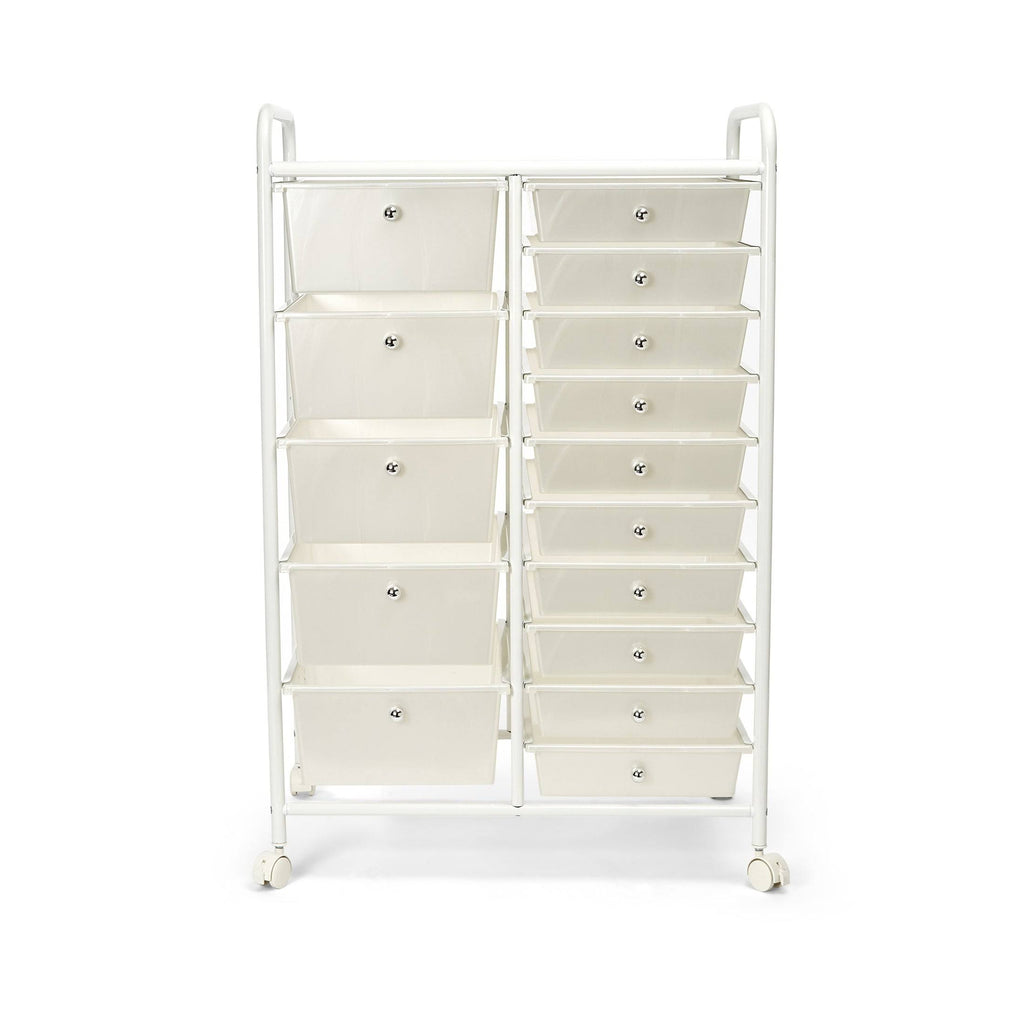 White 15-Drawer Organizer Cart I5852