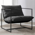 Dark Grey Sling Accent Chair with Metal Frame Z575664