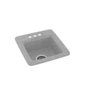 15-in D x 15-in W x 6-in H Solid Surface Drop-In Bar Sink with 3-Holes - Gray Granite O6437