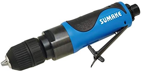 Inline Mini Air Drill with 3/8 Keyless Chuck, 2000 RPM, Straight Type Handle Pneumatic Drill, Pack of 2 X931