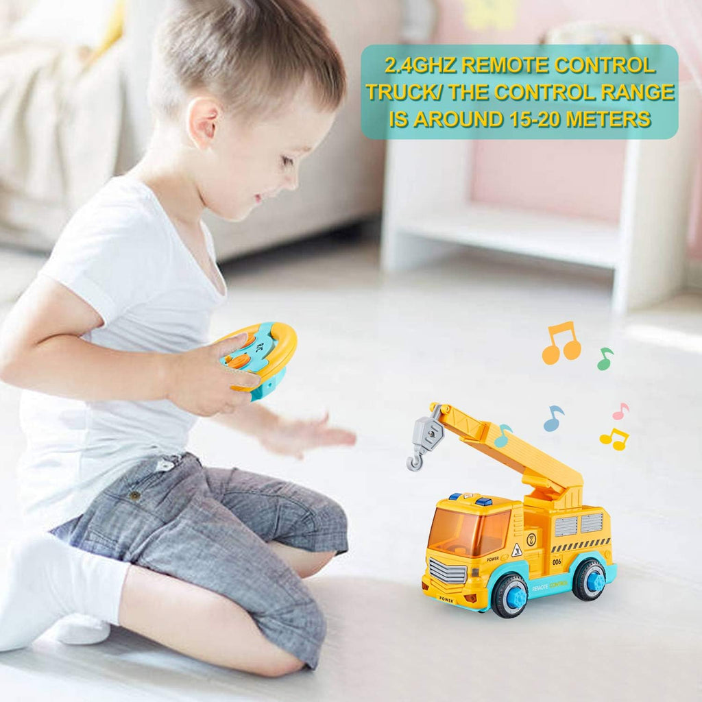 Take Apart Car STEM Toy Building Set with Electric Toy Drill and Remote Control Construction Vehicle F655015