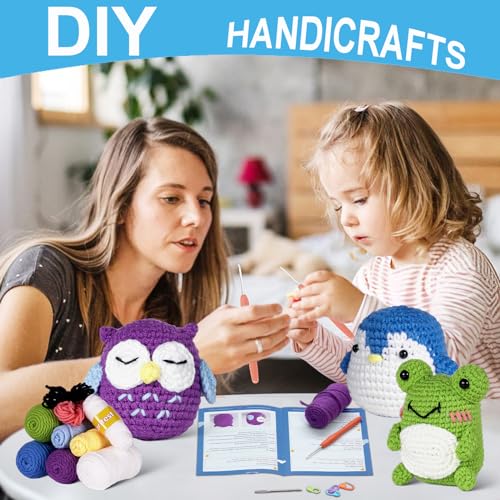 Crochet Starter Kit with Crochet Hooks, Yarn, Markers and Supplies O506