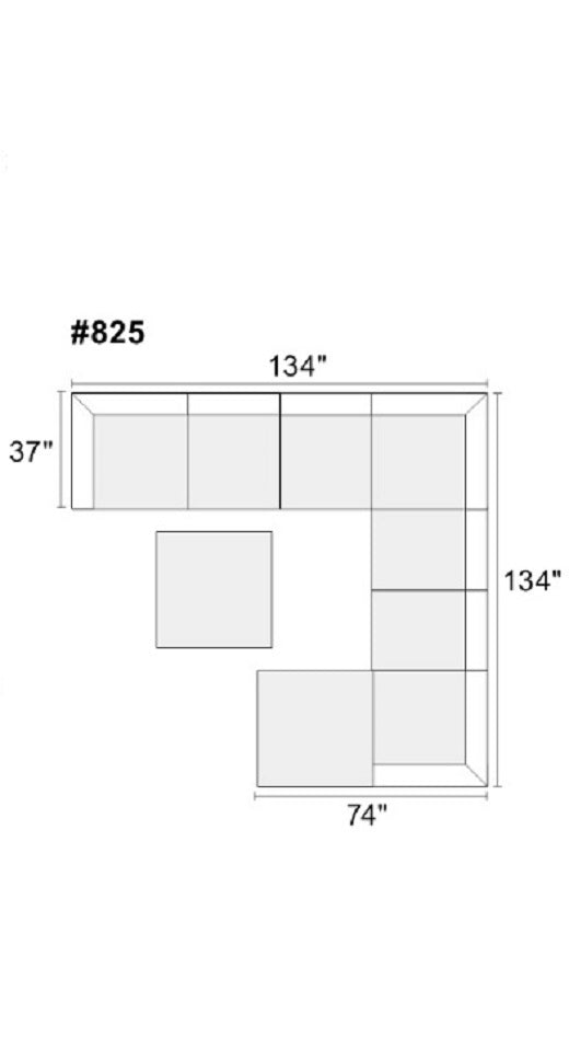 Grey Chenille Modular Sectional 9pc Set H785