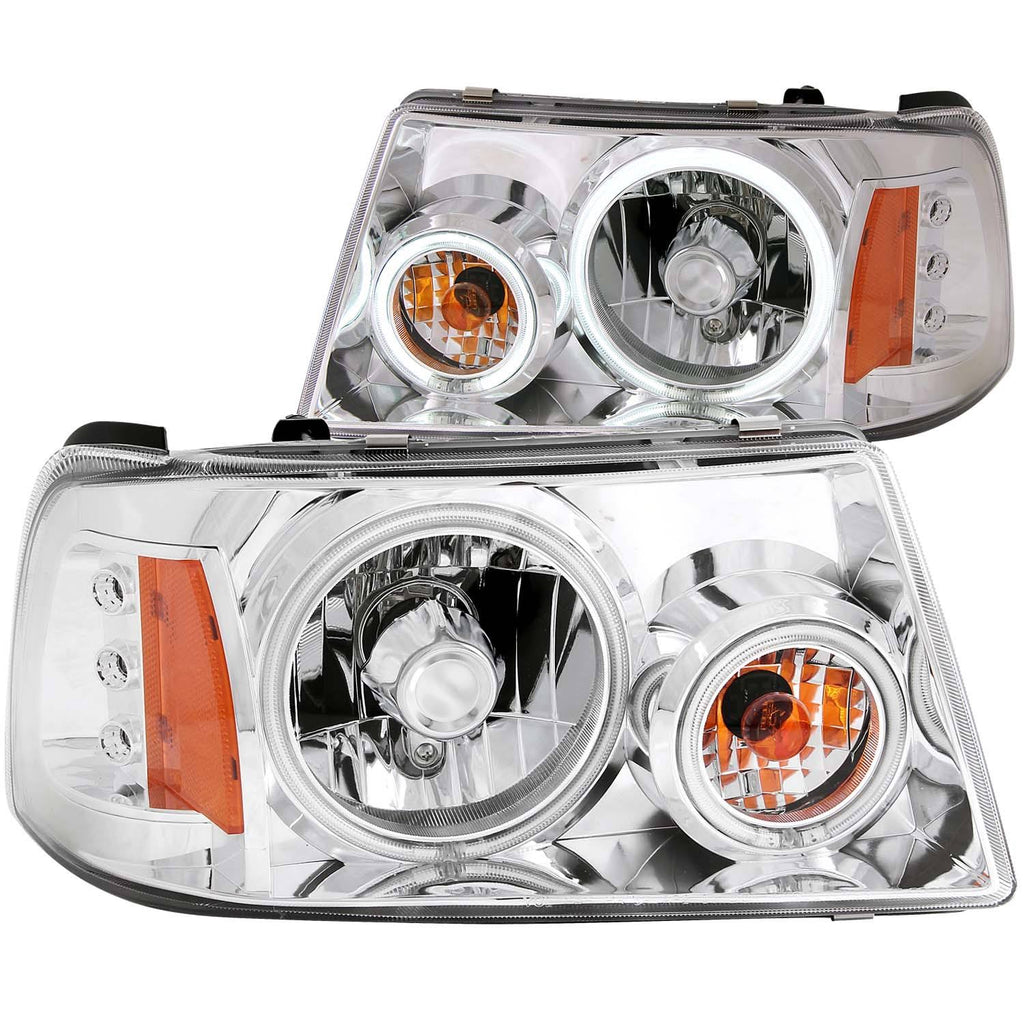 Crystal Headlight Chrome Amber W3278