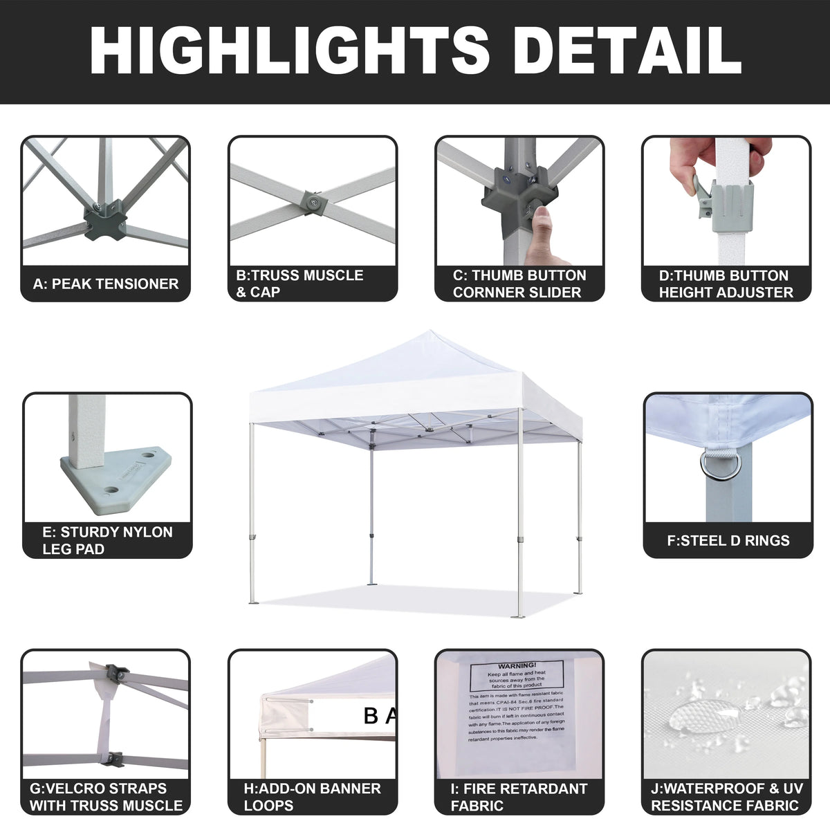 5x5 Pop up Canopy Heavy Duty Tent Z287
