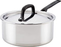 5-Ply Clad Stainless Steel Saucepan with Lid, 3 Quart F10897