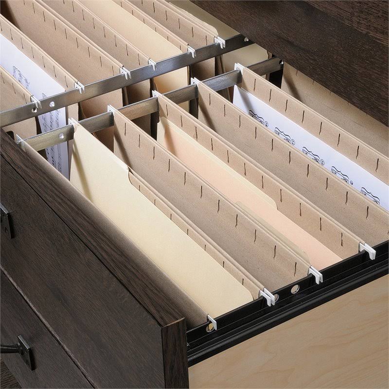 2 Piece Home Office Set with Computer Desk and File Cabinet in Coffee Oak H36766