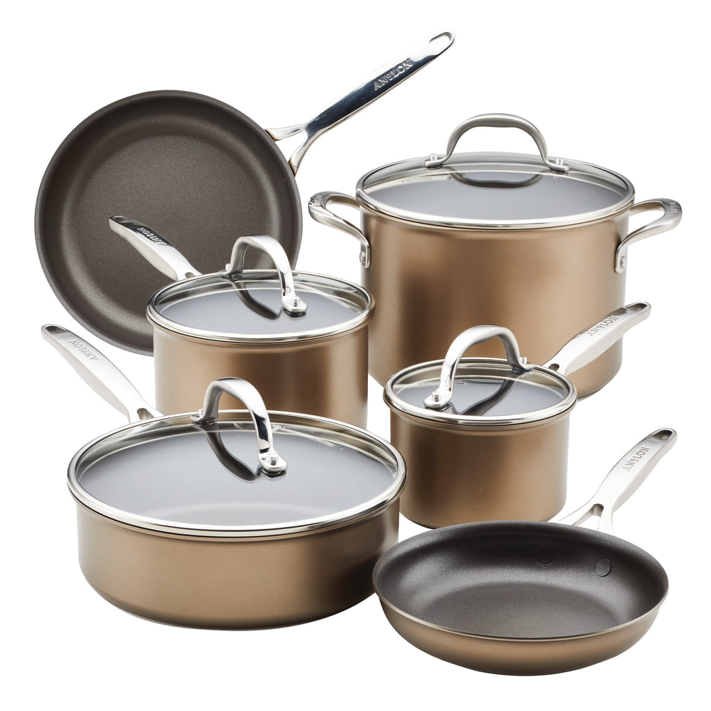 10 Piece Hard Anodized Nonstick Cookware Set J400