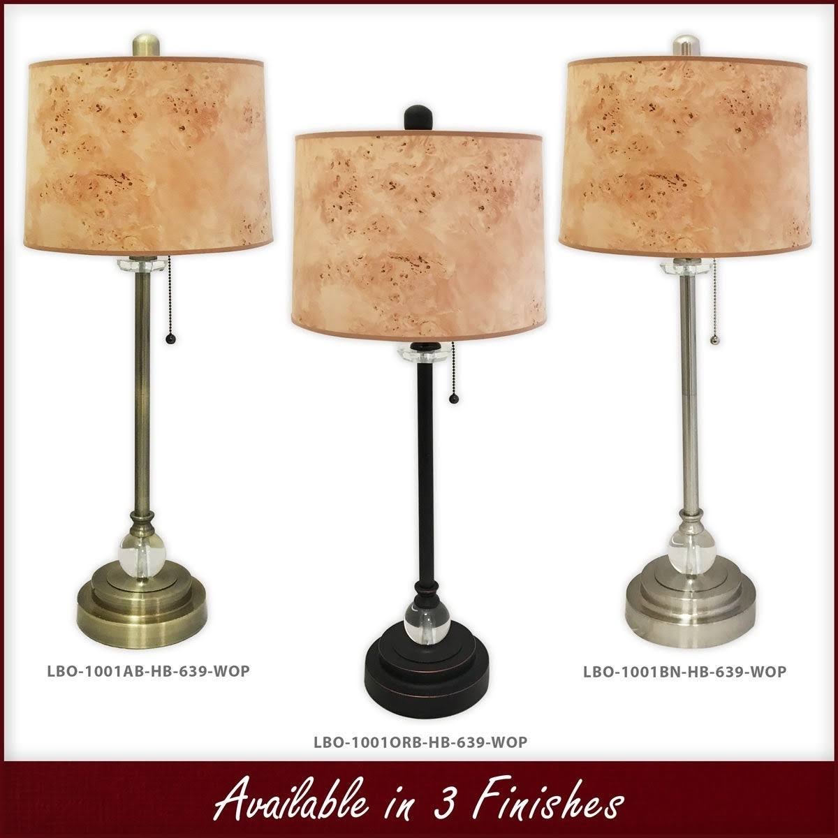 Buffet Lamp with Hardback Lamp Shade, Set of 2 S557405