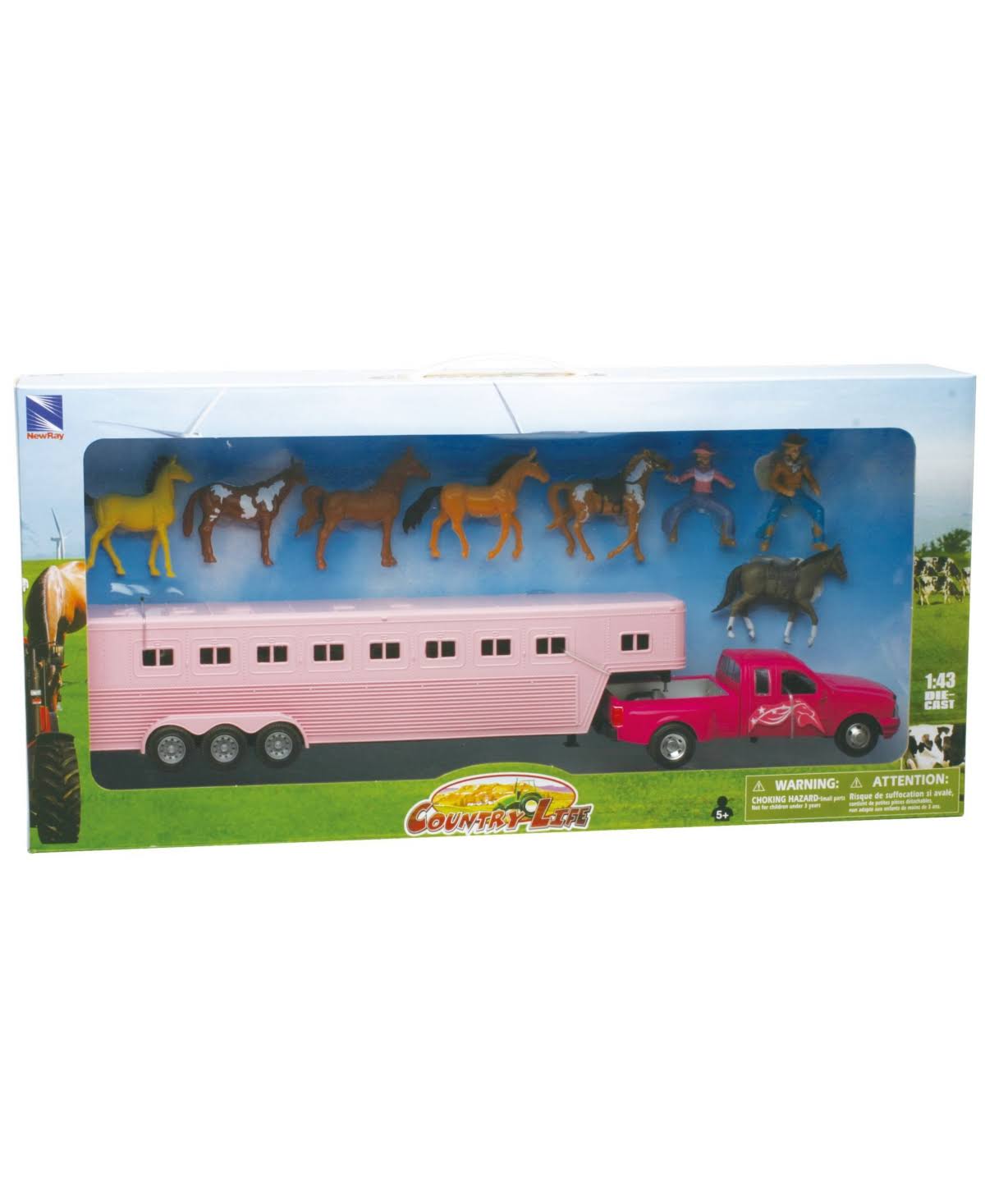 Pink Die Cast Pick Up with Fifth Wheel Z526