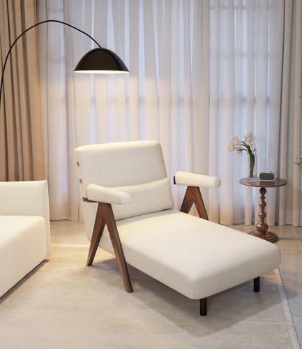 Beige White Convertible Sofa Bed Chair O7307