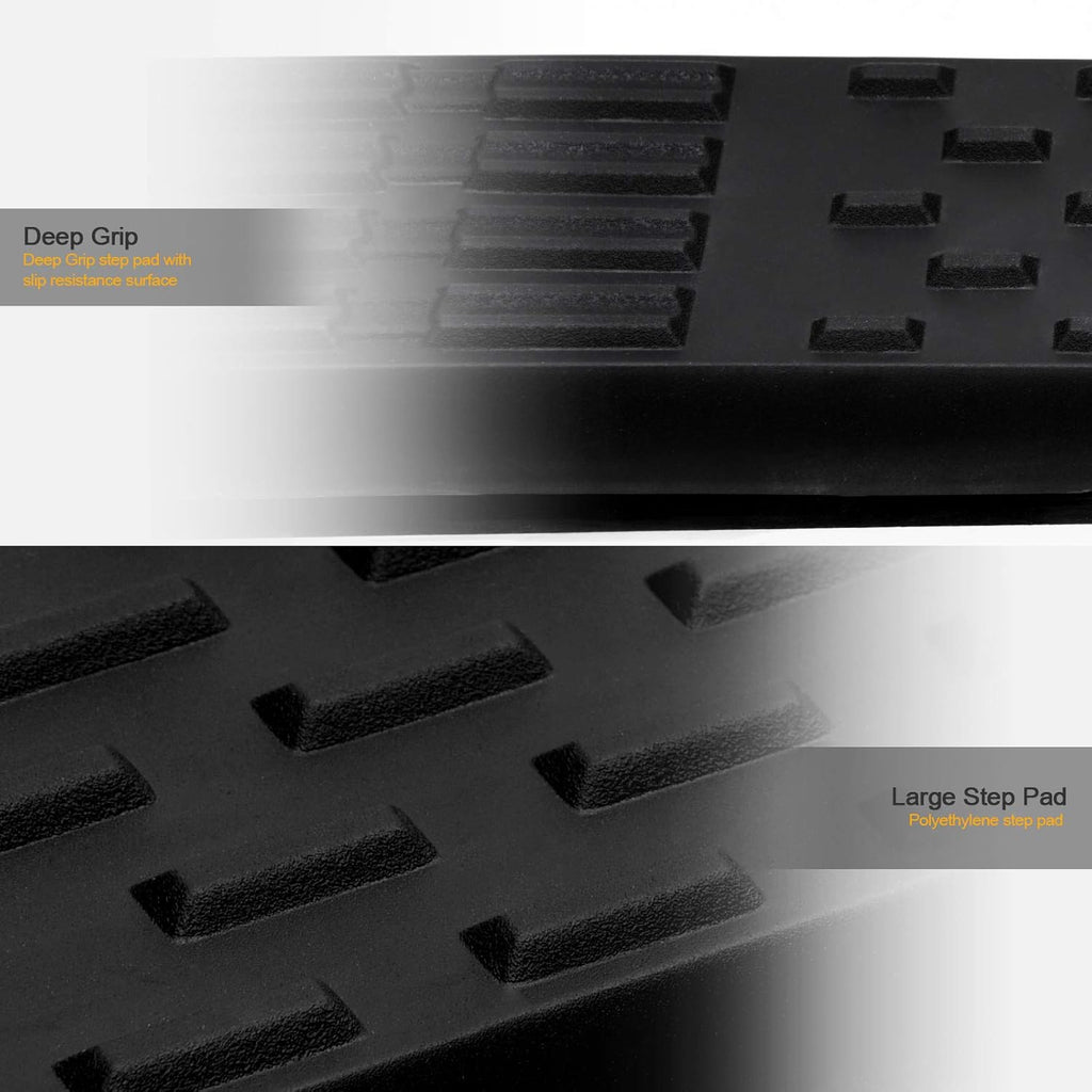 5 Oval Side Step Nerf Bars Black F34089