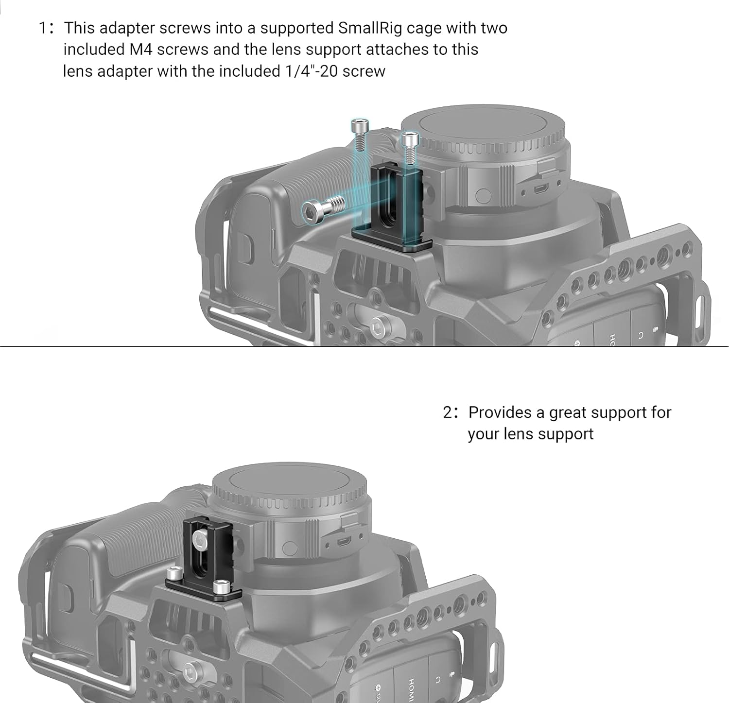 Lens Mount Adapter Support for BMPCC 4K Cage E771