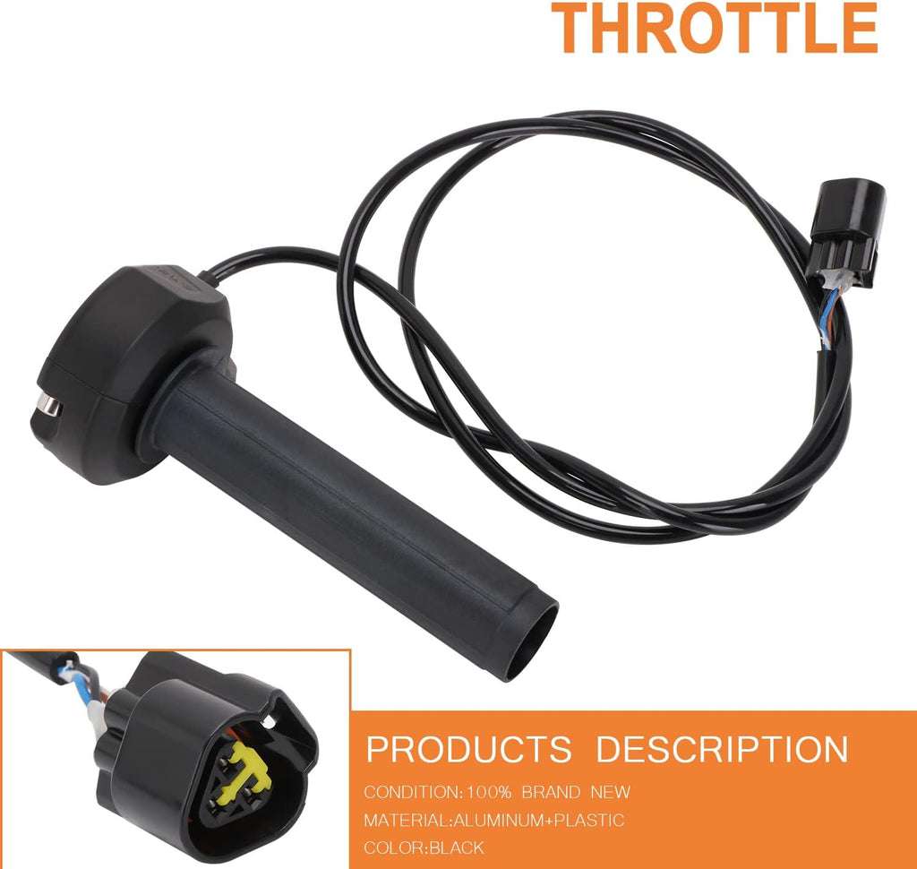 Aluminum + Plastic Motorcycle Throttle Grip U65392