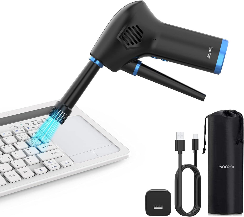 Cordless Air Duster Compressed Air Blower with Rechargeable 6000mAh Battery 40000 RPM Electric Dust Cleaner V55246