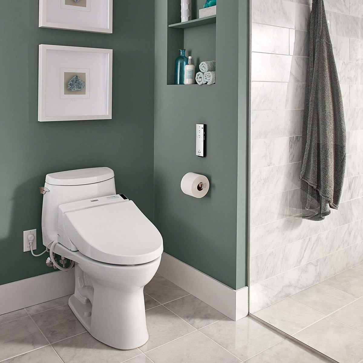 Cotton White Elongated Bidet Toilet Seat S3234