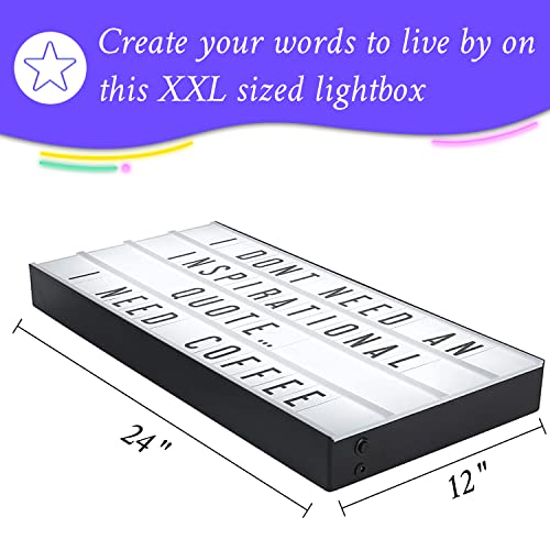 Mini Rainbow Color Changing Light Up Letter Board Sign with 100 Letters and Symbols, 3 Modes, 8"x6" R1945