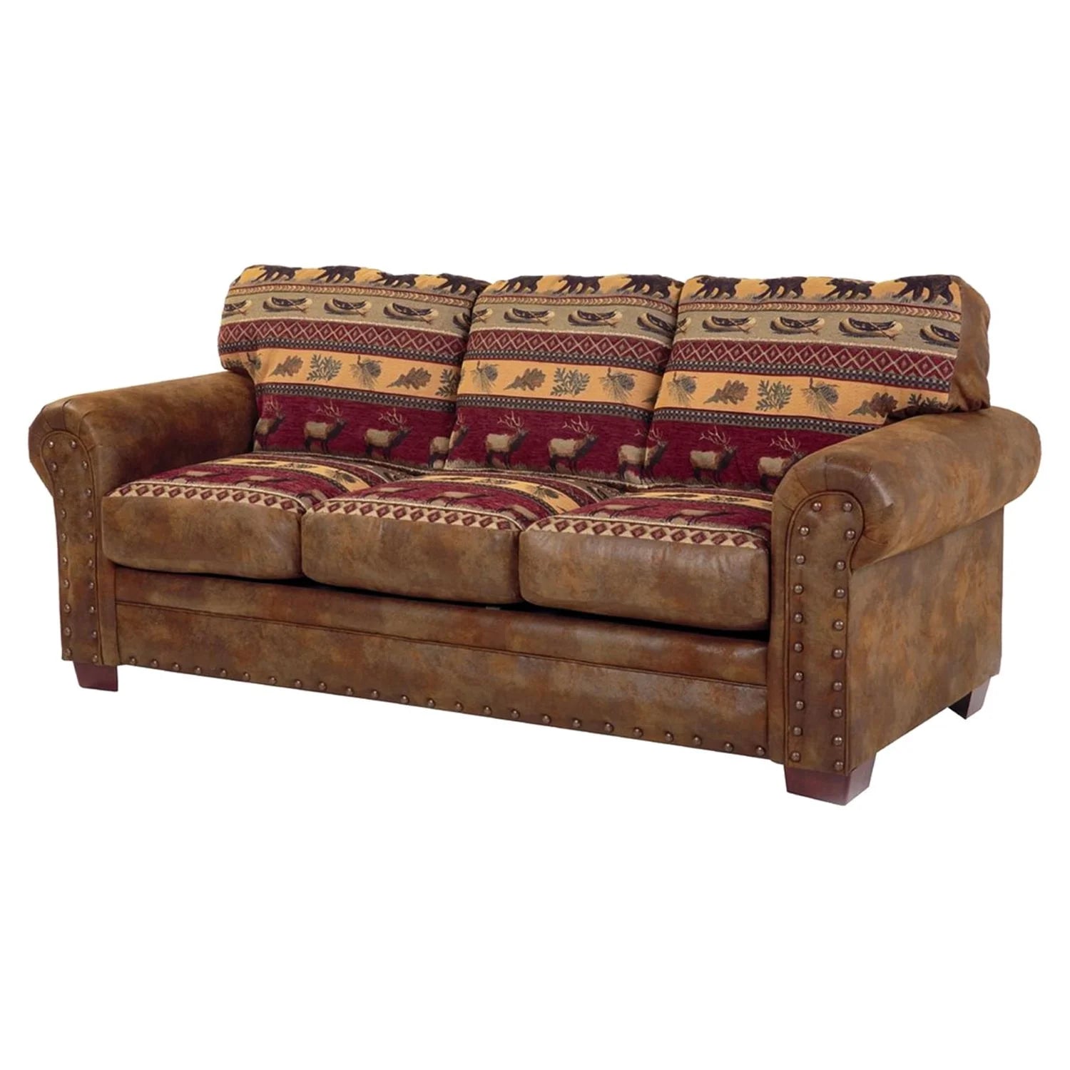 4-piece Microfiber Sofa Set in Brown Q613