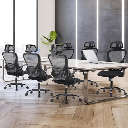Pink Ergonomic High-Back Mesh Desk Chair with Wheels U1460