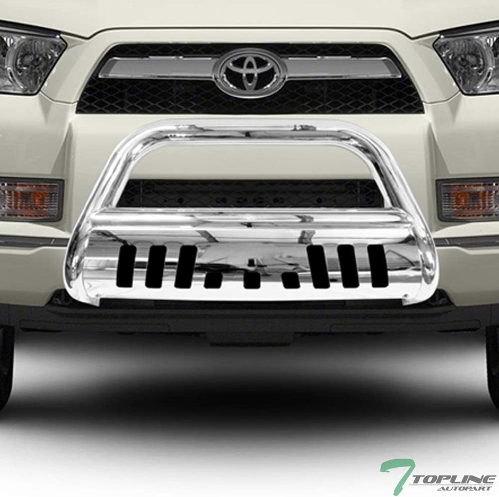 Polished Stainless Steel Bull Bar Front Bumper Grill Guard With Skid Plate R45022