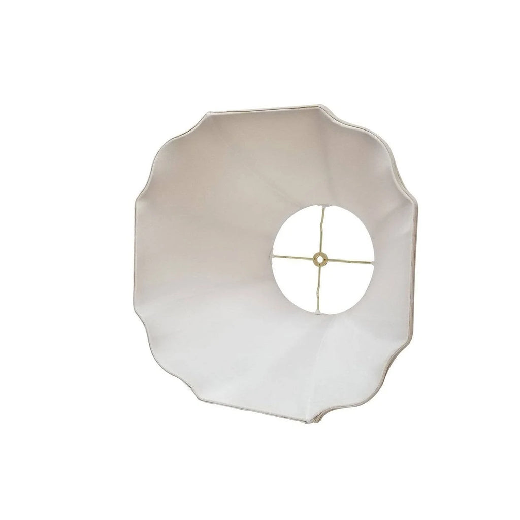Beige Flare Bottom Outside Corner Scallop Lamp Shade, 10 x 18 x 13 C123