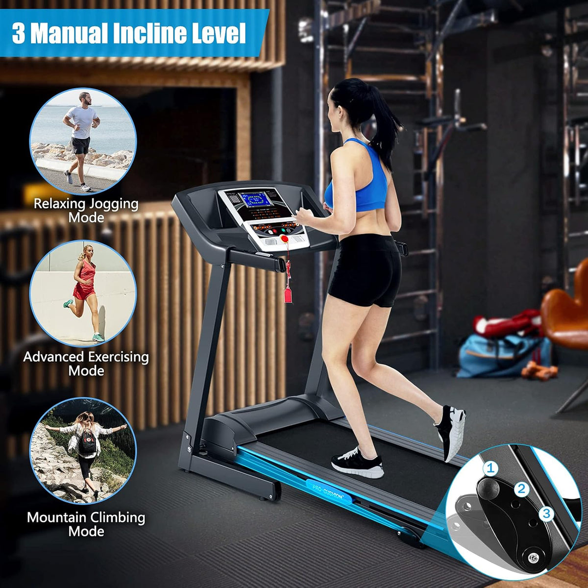 Folding Treadmill with 12 Preset Program and LCD Monitor Z625941