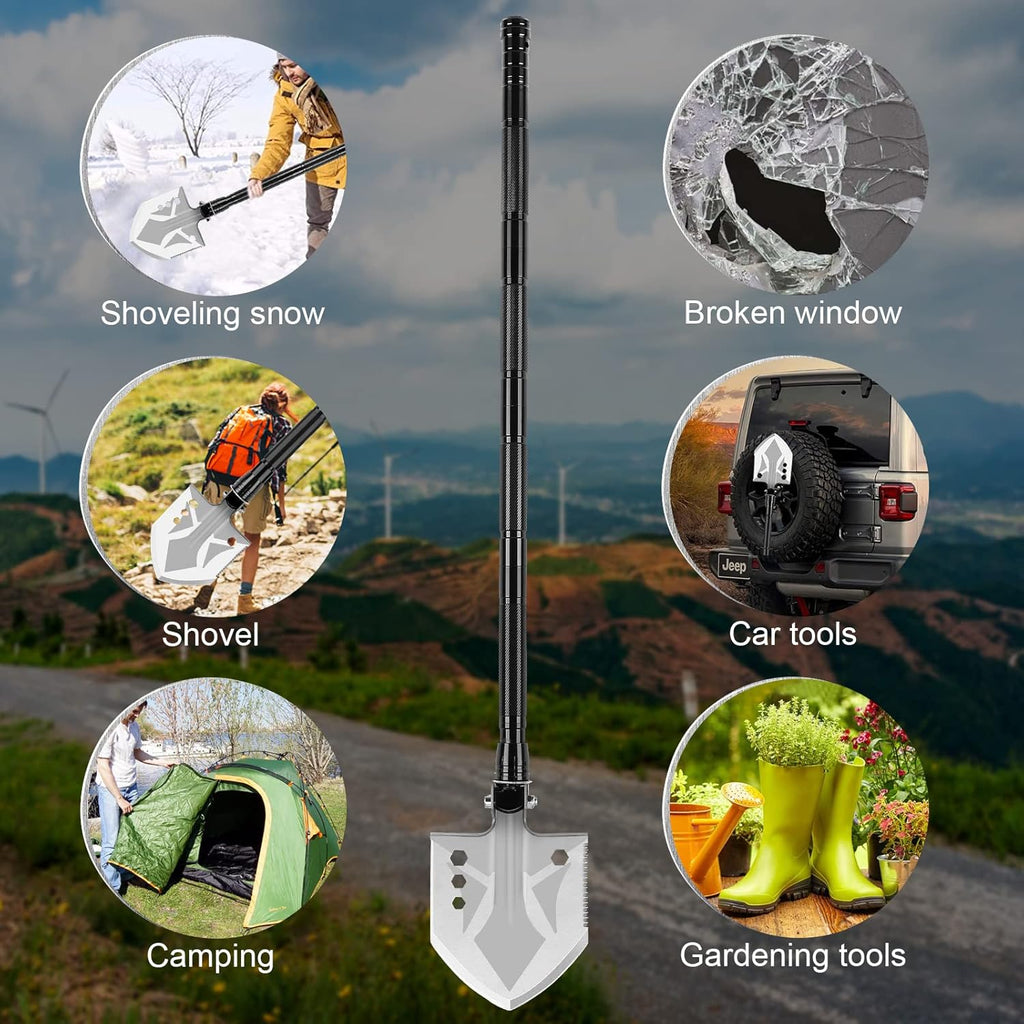 Folding Survival Shovel Multi-Tool with Storage Bag O762551