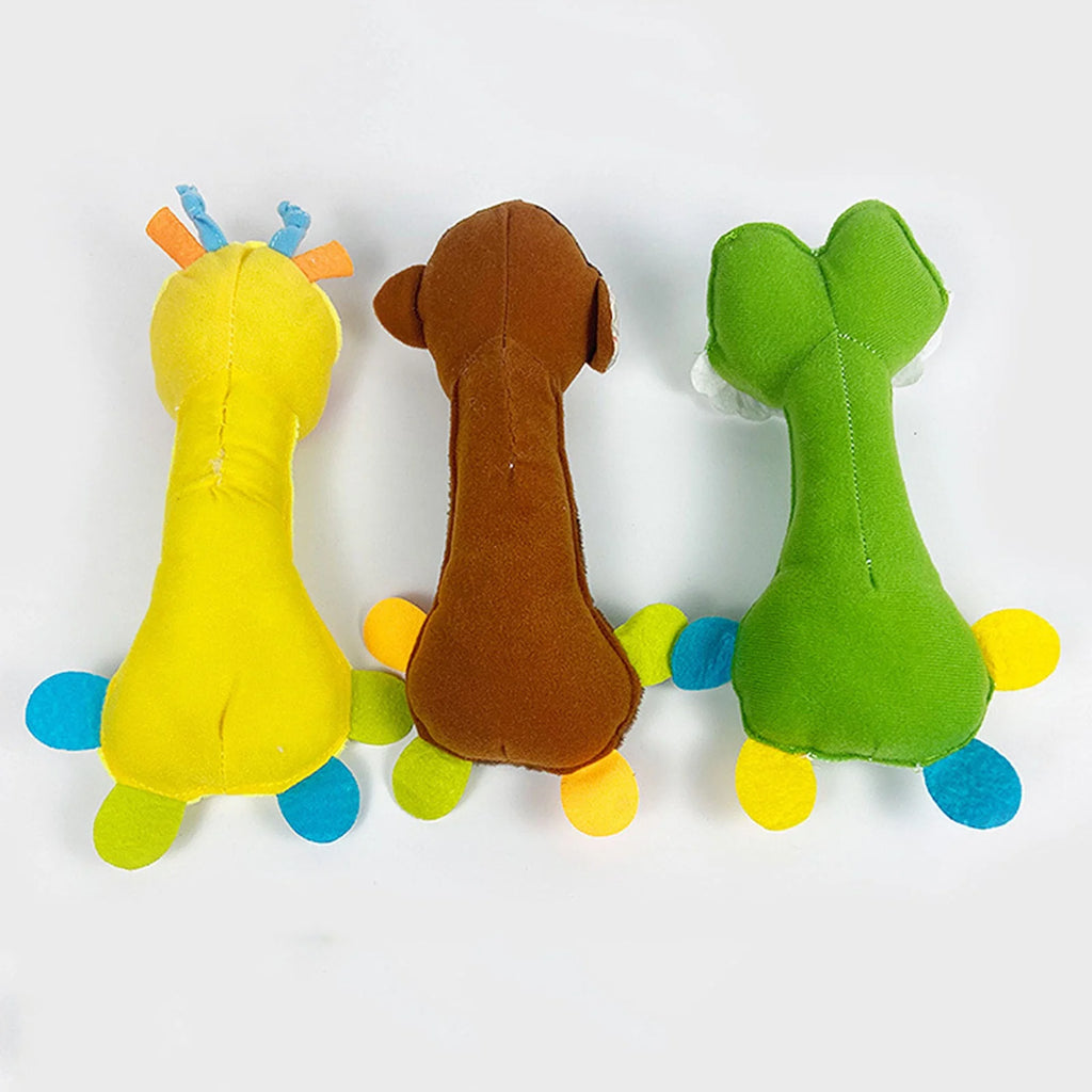Squeaky Dog Toys Plush Cartoon Dolls E5135