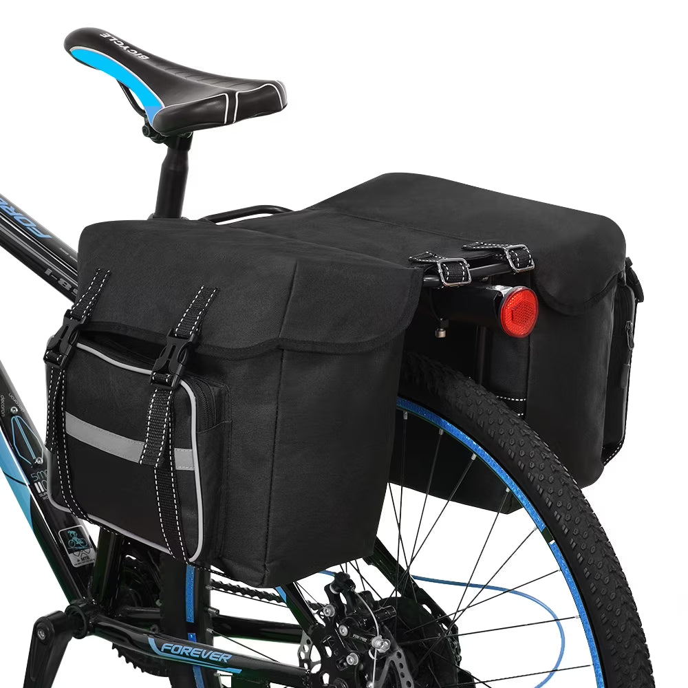 Bike Pannier Double Side Bag with Two Zipper Pouches D94895