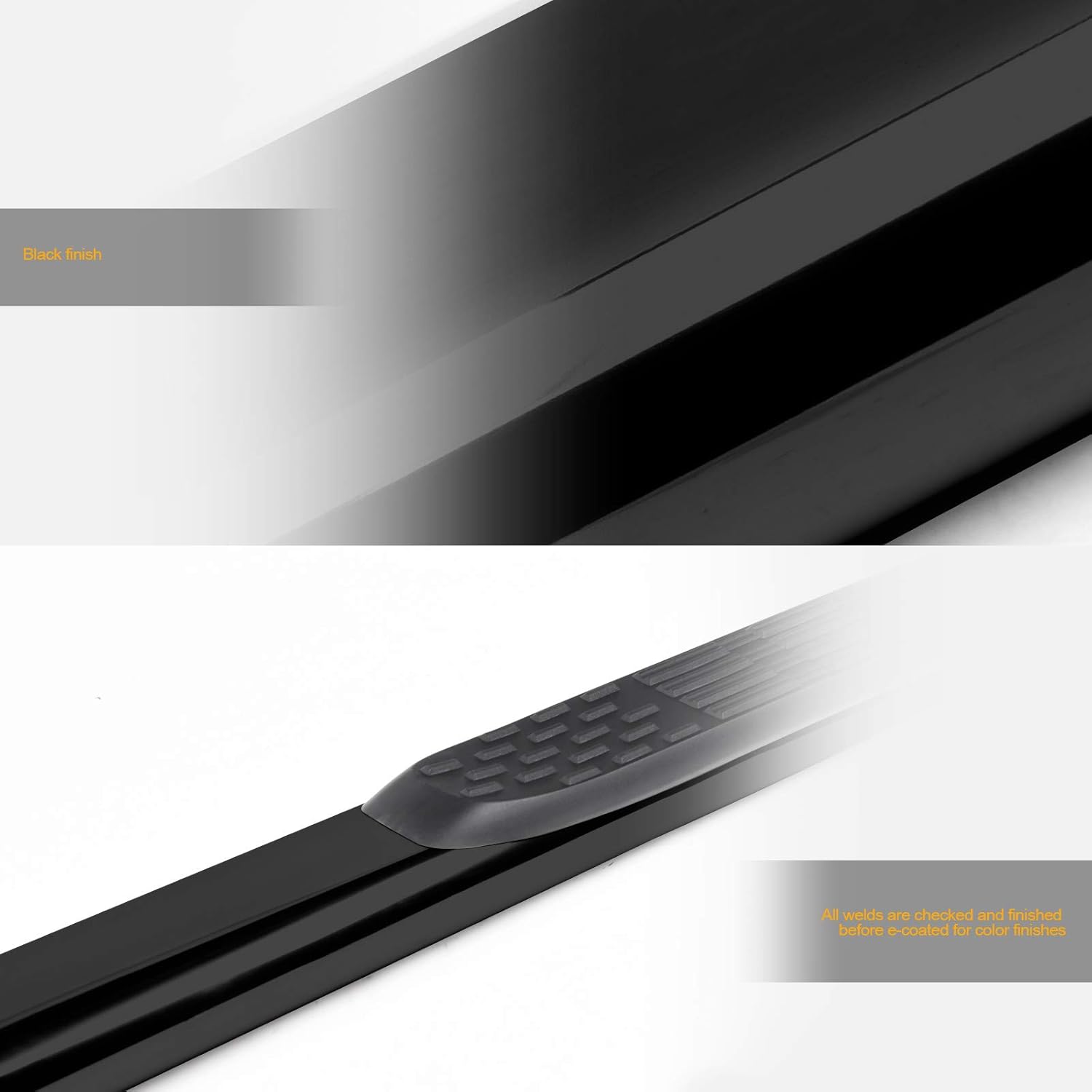 5 Oval Side Step Nerf Bars Black F34089