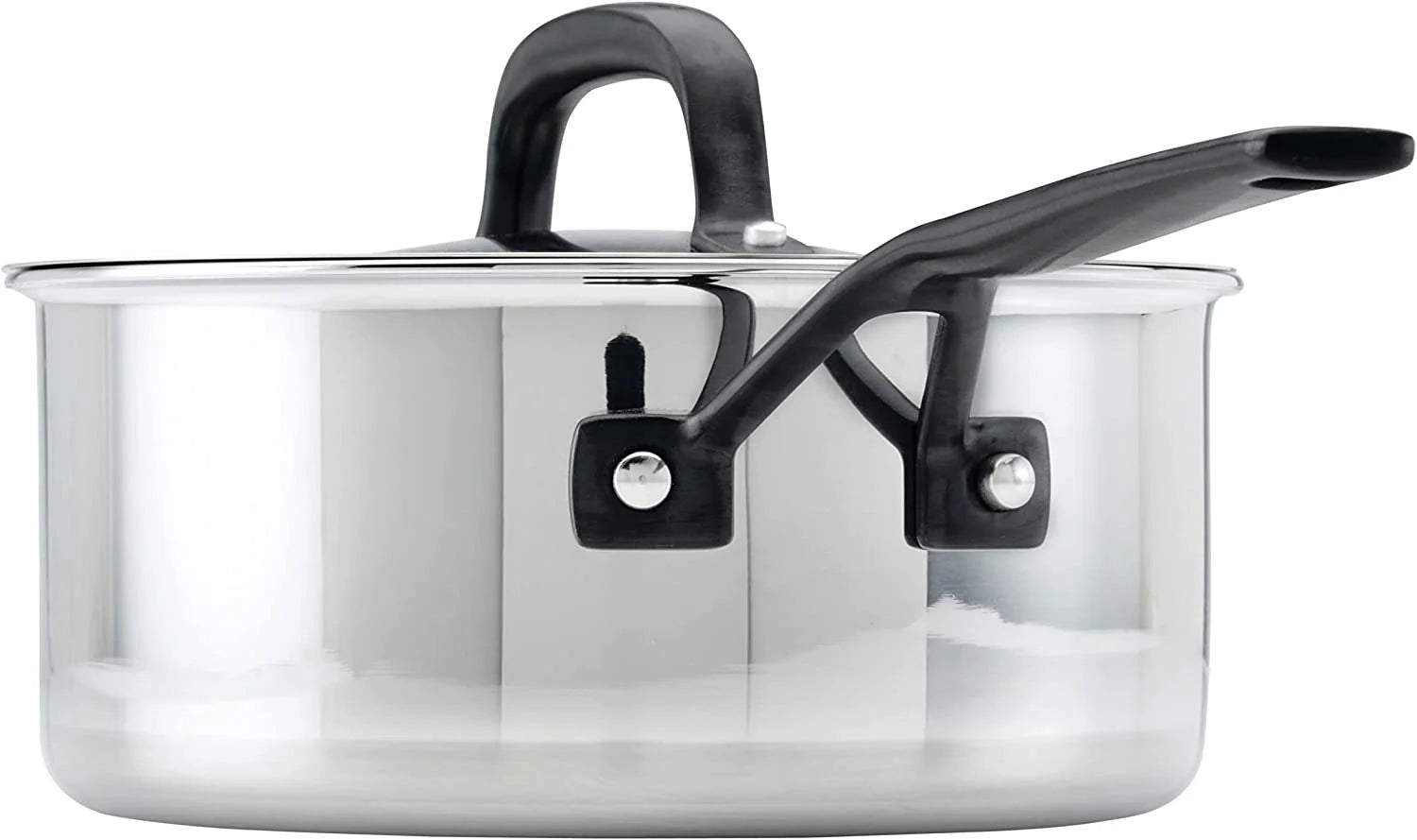 5-Ply Clad Stainless Steel Saucepan with Lid, 3 Quart F10897
