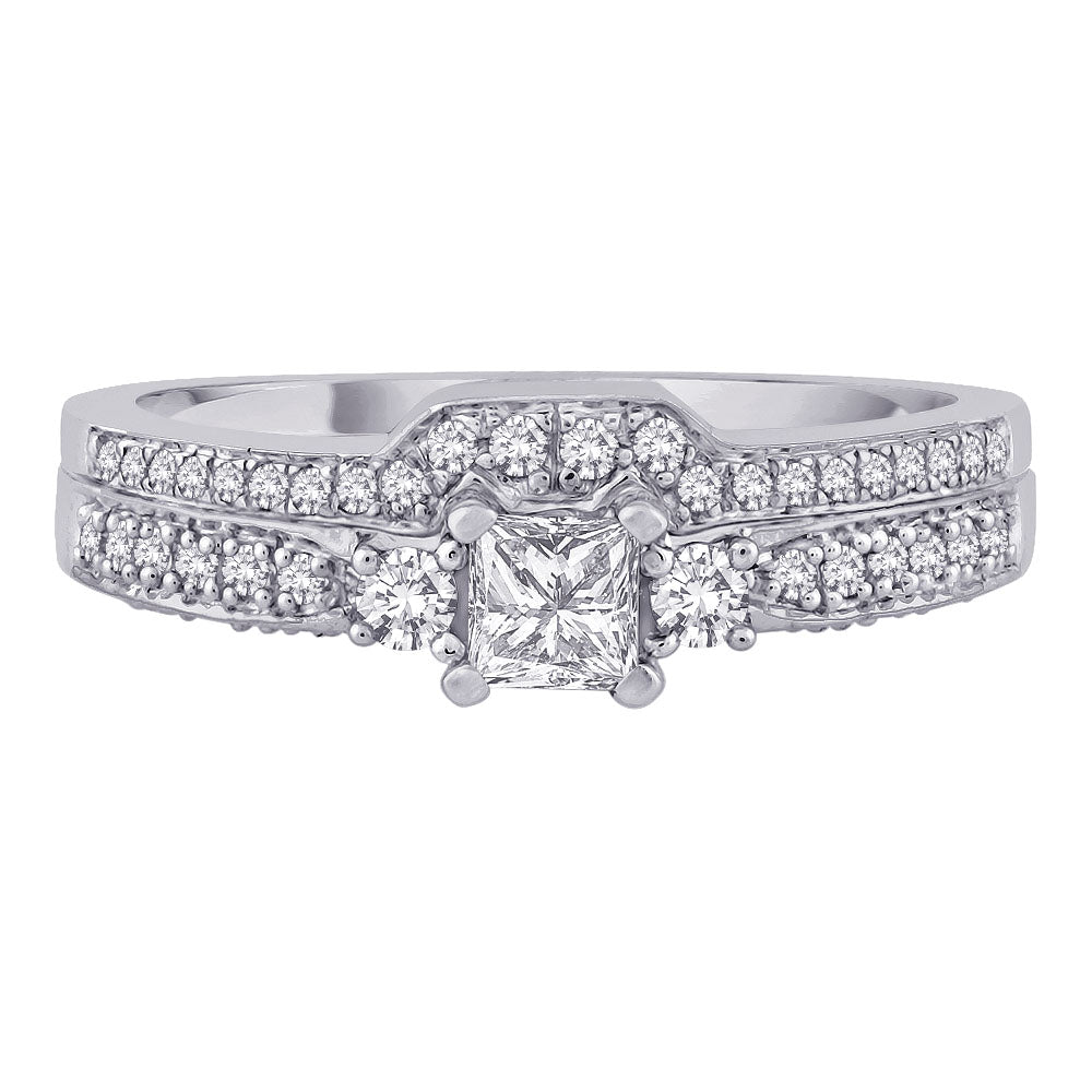 14K White Gold Diamond Bridal Engagement Set G539365
