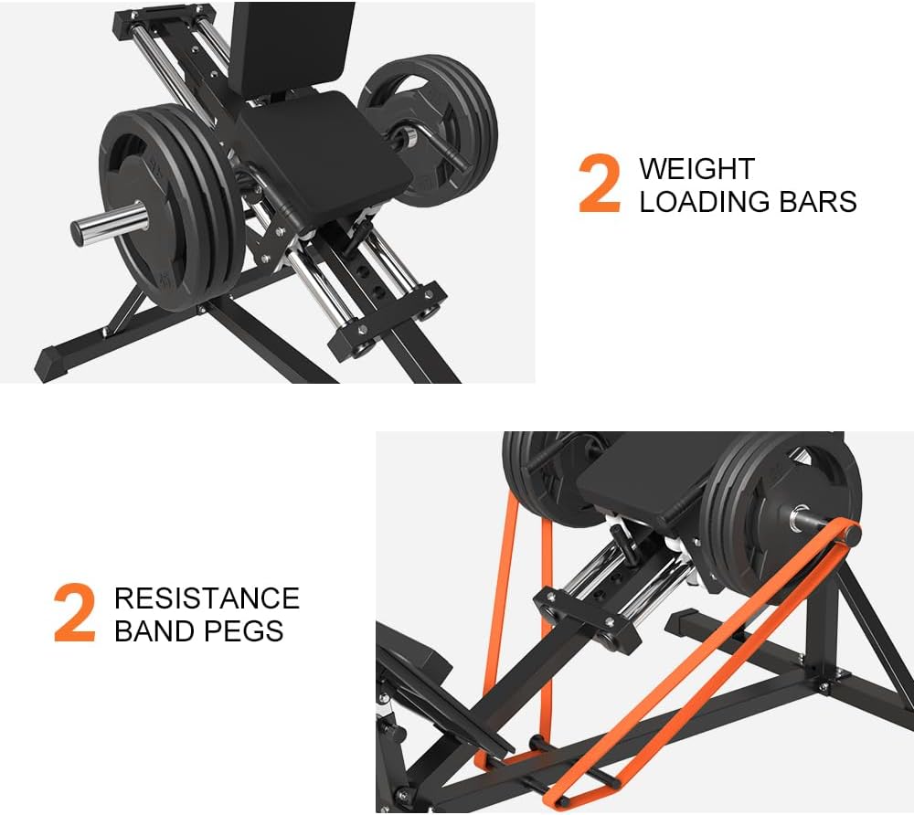 Compact Leg Press Machine with Calf Block I649