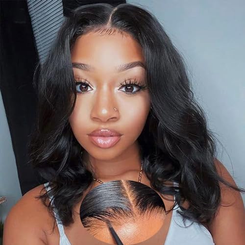 14 Inch Body Wave Lace Front Human Hair Wig X730704