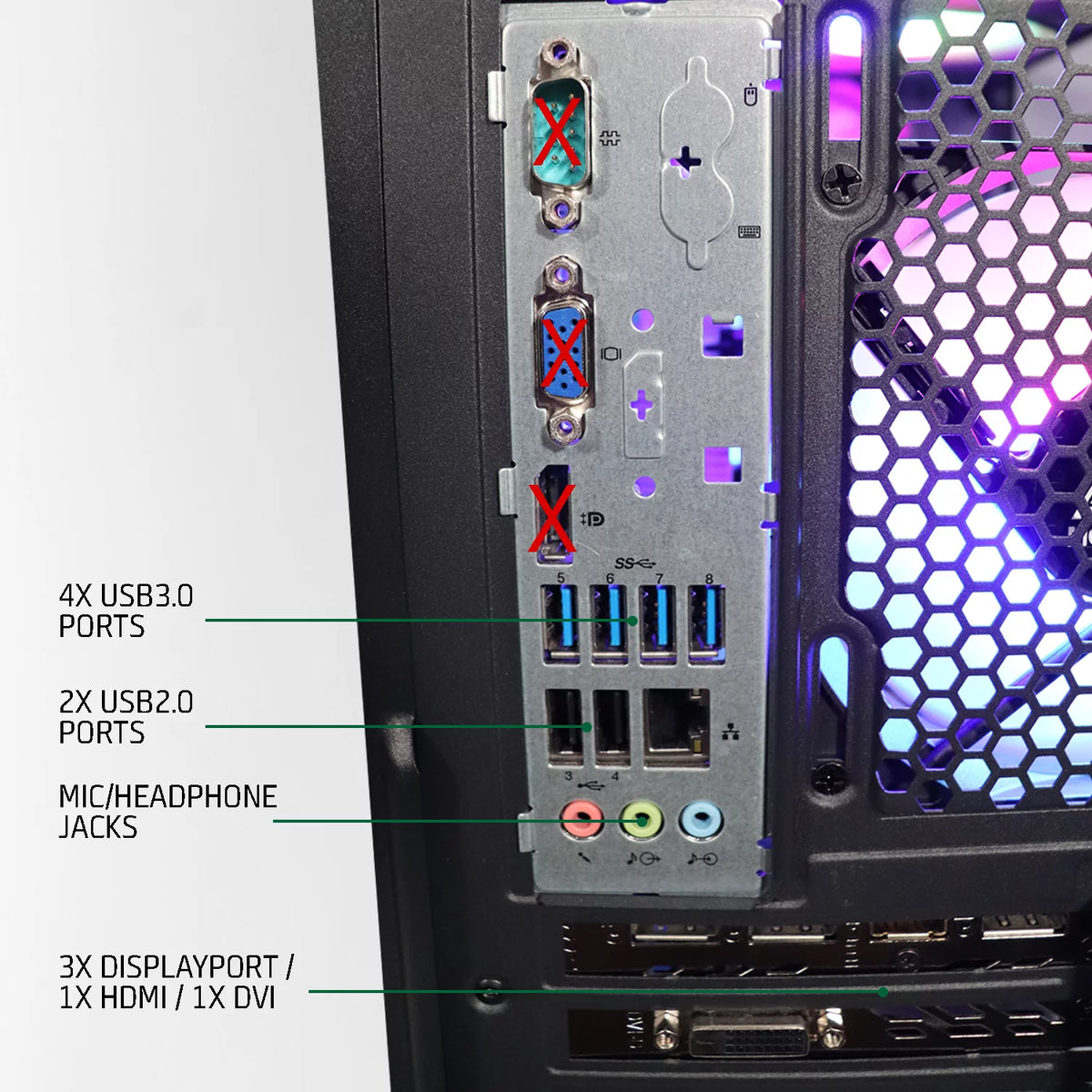 Intel i5 4th Gen AMD Radeon RX 580 8GB 16GB RAM 1TB Gaming PC Desktop Computer M83088