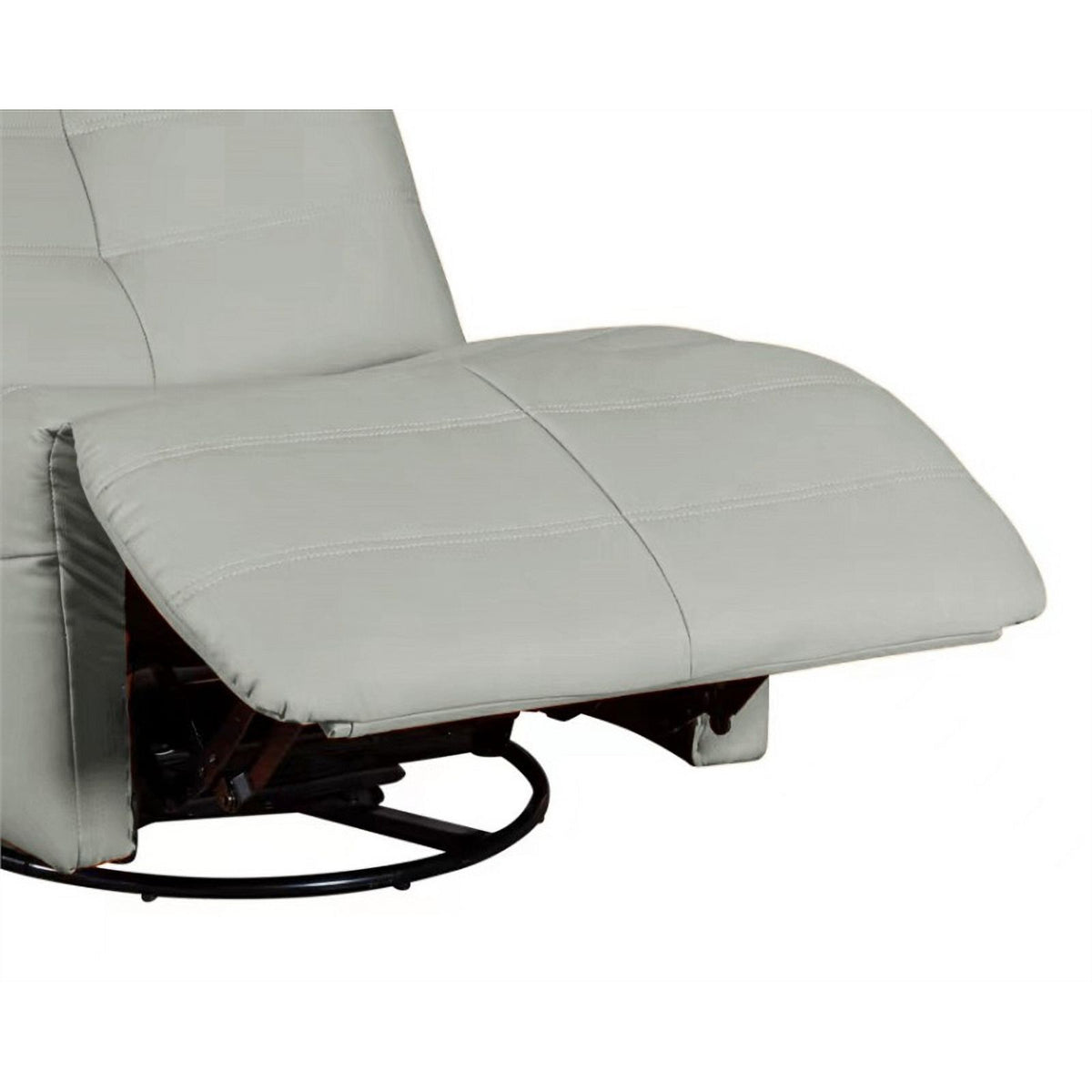 Green Faux Leather Swivel Glider Recliner Q98408