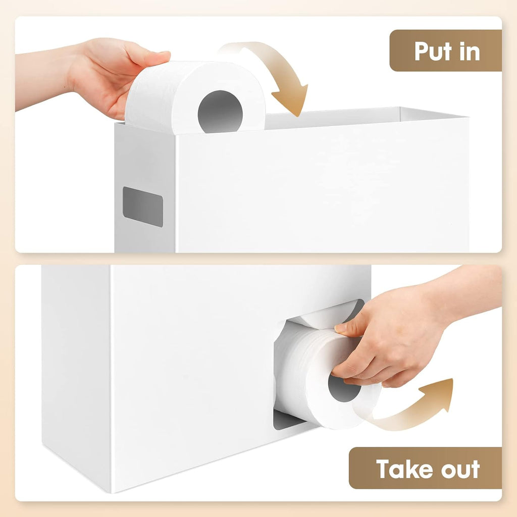White Toilet Paper Storage Organizer C804976