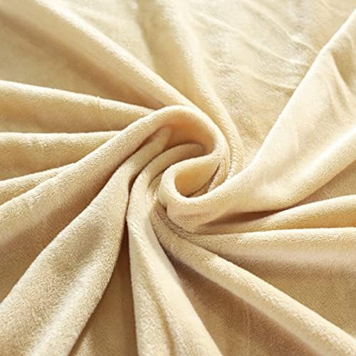 Beige 2 Seater Stretch Velvet Sofa Slipcover with Non Slip Elastic Straps Q831499