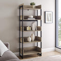 Grey Wash 5-Shelf Bookcase C222