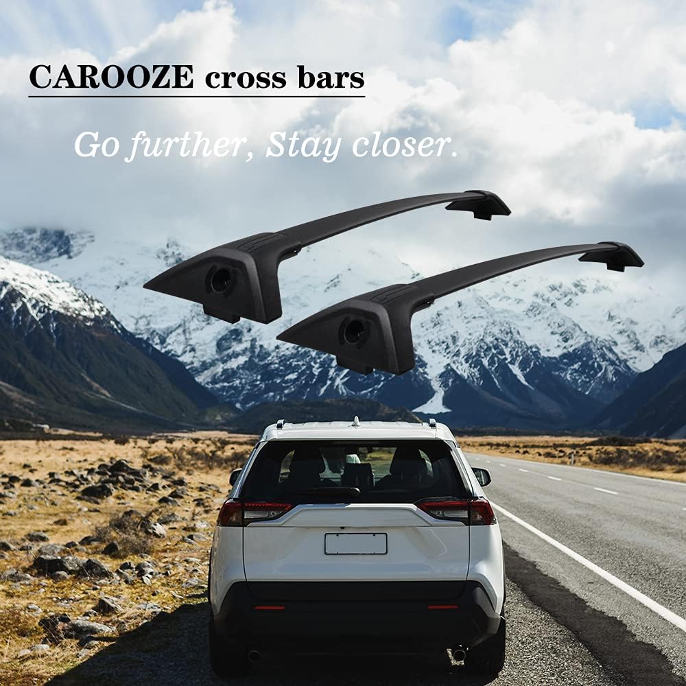 Roof Rack Cross Bars Aluminum Black K196101