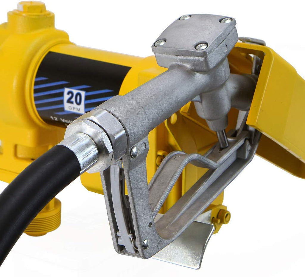 12V Gasoline 20GPM Transfer Fuel Pump Self-Priming Kerosene Extractor Pump with Nozzle and Hose Kit K97234
