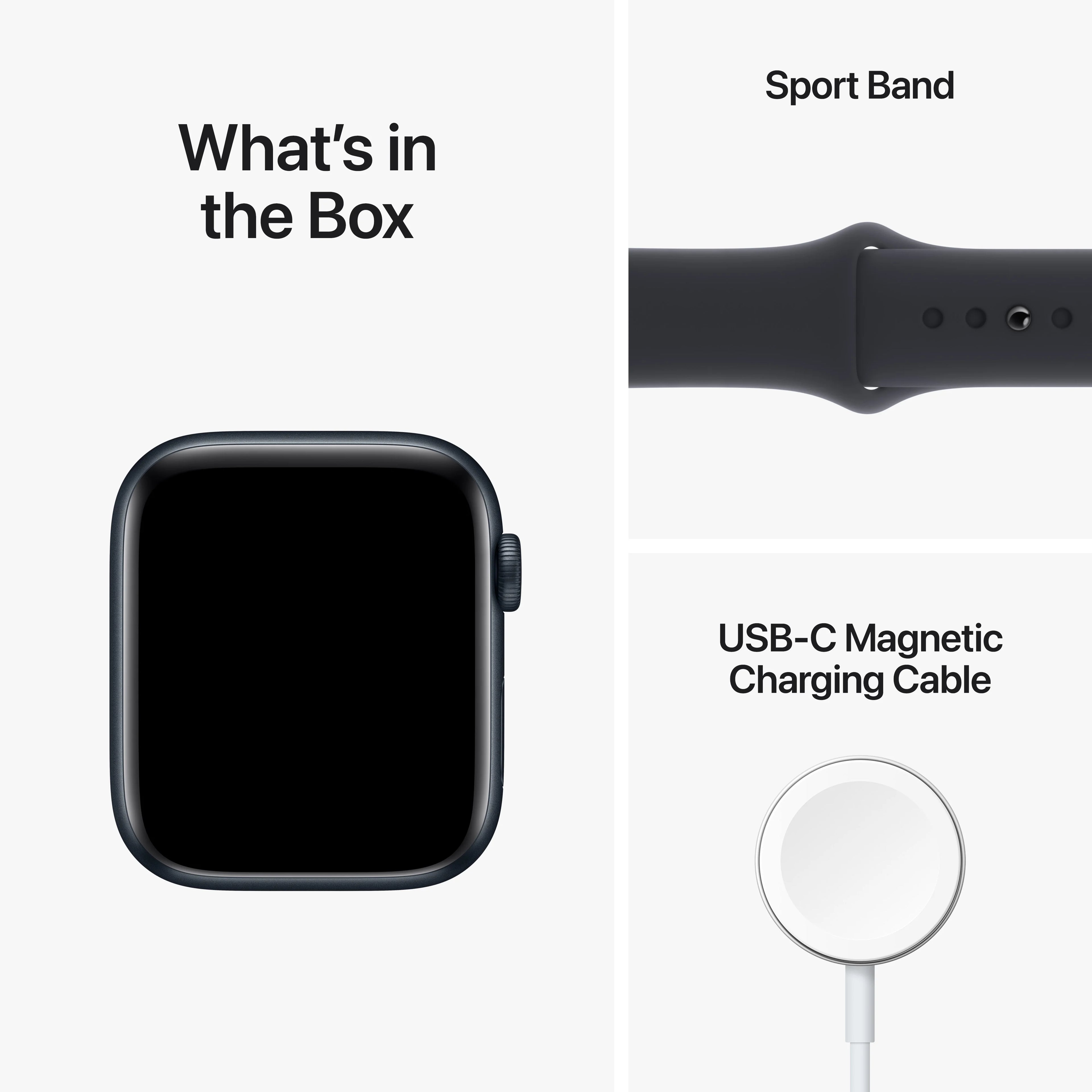 Apple Watch SE 2nd Generation GPS 44mm Midnight Aluminum Case Sport Band D85295