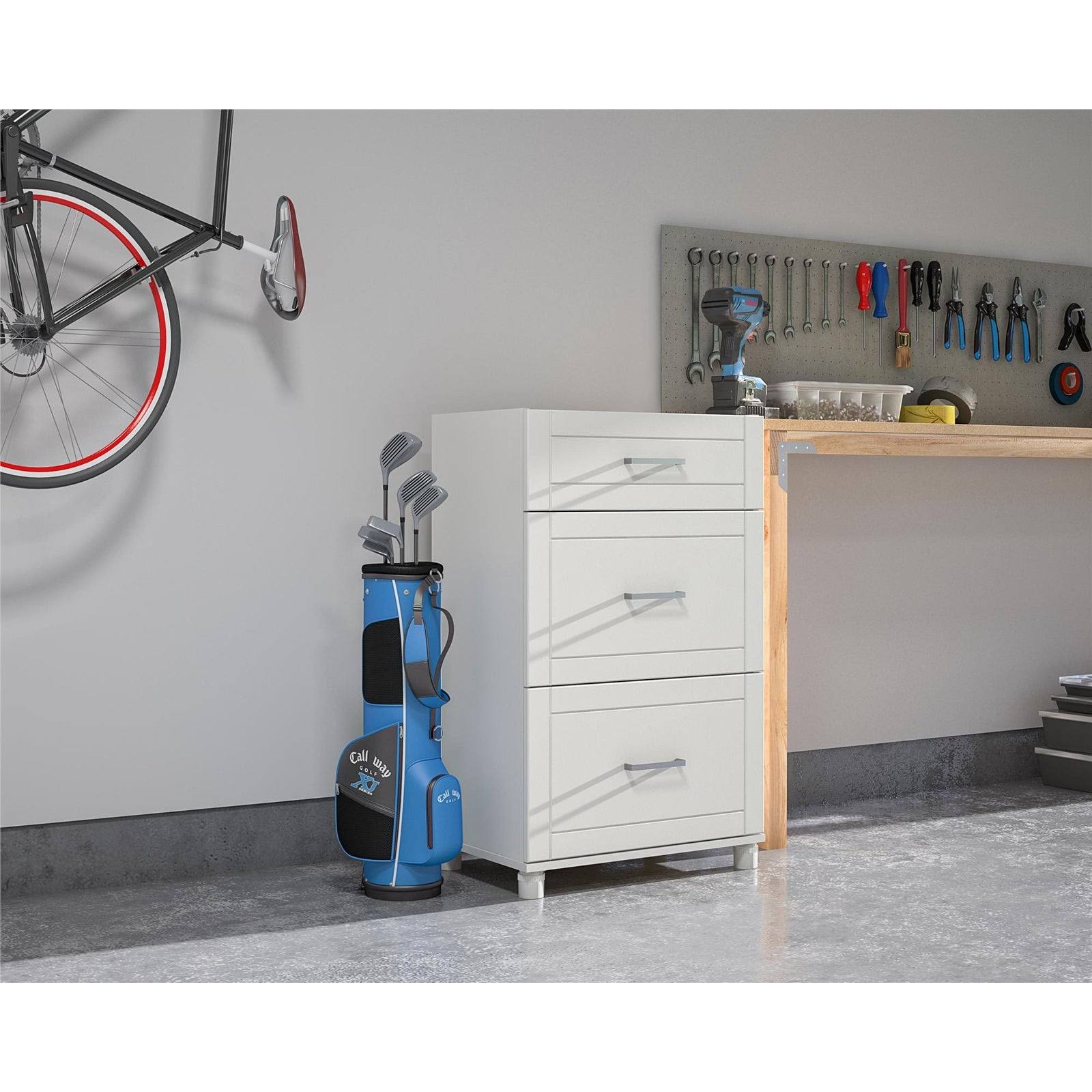 White 3 Drawer Base Cabinet Z115823