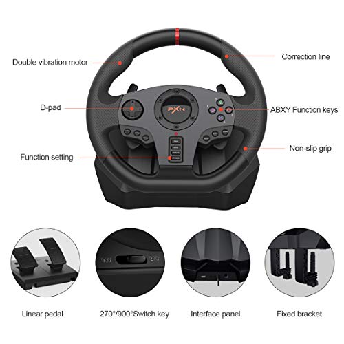 PC Steering Wheel with Linear Pedals J450