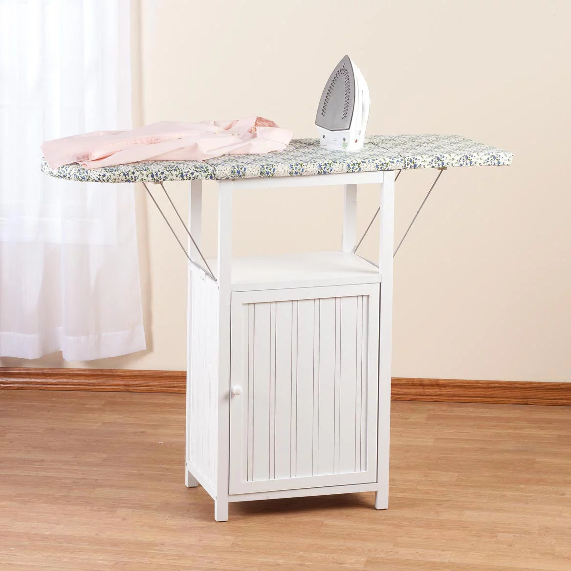 White Ironing Board with Storage Cabinet E78634