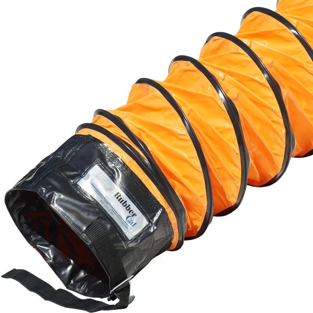 Orange Ventilation Duct Hose, 10x22ID x 25 ft Length F6833